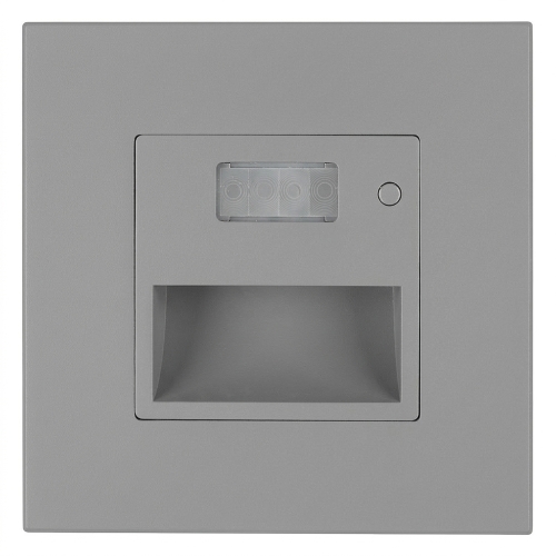 LED-Vloerlamp Met Bewegingsmelder Grijs Met Kunststof Afdekraam LINEA MIUUN