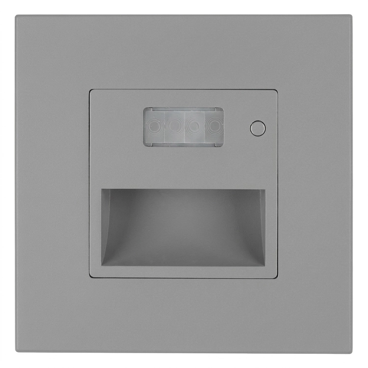 LED-Vloerlamp Met Bewegingsmelder Grijs Met Kunststof Afdekraam LINEA MIUUN