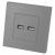 Dubbele USB-Lader 3.1A Grijs Set Met Kunststof Afdekraam LINEA MIUUN