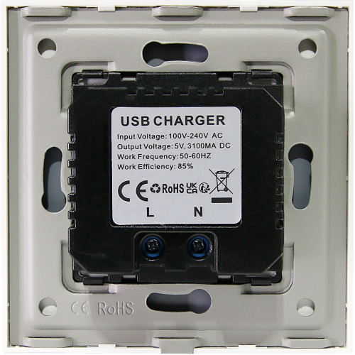 Dubbele USB-Lader 3.1A Grijs Set Met Kunststof Afdekraam LINEA MIUUN