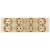 Schuko-Stopcontact Viervoudig Kunststof LINEA Goud Afdekraam Viervoudig En 4 X Stopcontact