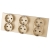 Schuko-Stopcontact Drievoudig Kunststof LINEA Goud Afdekraam Drievoudig En 3 X Stopcontact