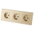 Schuko-Stopcontact Drievoudig Kunststof LINEA Goud Afdekraam Drievoudig En 3 X Stopcontact