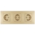 Schuko-Stopcontact Drievoudig Kunststof LINEA Goud Afdekraam Drievoudig En 3 X Stopcontact