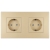 Schuko-Stopcontact Dubbel Kunststof LINEA Goud En Afdekraam Dubbel 2 X Stopcontact