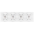 Viervoudig Stopcontact Kunststof LINEA Wit Viervoudig Afdekraam En 4 X Stopcontact MIUUN