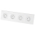Viervoudig Stopcontact Kunststof LINEA Wit Viervoudig Afdekraam En 4 X Stopcontact MIUUN
