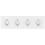 Viervoudig Schuko-Stopcontact Kunststof LINEA Wit Viervoudig Afdekraam En 4 X Stopcontact