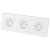 Drievoudig Stopcontact Kunststof LINEA Wit Drievoudig Afdekraam En 3 X Stopcontact MIUUN