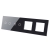 Afdekraam Touchpaneel Viervoudig 2+2+S+S Glas Zwart