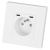 Stopcontact Kunststof LINEA + Dubbele USB C+C-Lader 20W Wit MIUUN