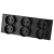 Schuko-Stopcontact Drievoudig Kunststof LINEA Zwart Drievoudig Afdekraam En 3 X Dubbel Stopcontact