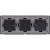 Schuko-Stopcontact Drievoudig Kunststof LINEA Zwart Drievoudig Afdekraam En 3 X Dubbel Stopcontact