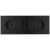 Schuko-Stopcontact Drievoudig Kunststof LINEA Zwart Drievoudig Afdekraam En 3 X Enkel Stopcontact