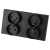 Stopcontact Viervoudig Kunststof LINEA Zwart En Tweevoudig Afdekraam 2 X Dubbel Stopcontact MIUUN