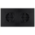 Schuko-Stopcontact Dubbel Kunststof LINEA Zwart Tweevoudig Afdekraam 2 X Enkel Stopcontact