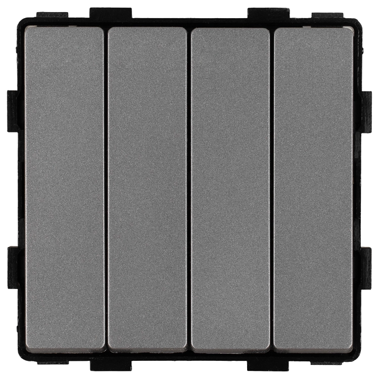 Module Viervoudige Wisselschakelaar Grijs 16A Voor Afdekramen MIUUN