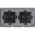 Dubbel Stopcontact Glas Hoogglans Schuko Zwart En Tweevoudig Afdekraam 2 X Stopcontact