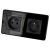 Dubbel Stopcontact Glas Hoogglans Zwart En Tweevoudig Afdekraam 2 X Stopcontact MIUUN