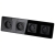 Viervoudig Glazen Glans Zwart Stopcontact Viervoudig Afdekraam En 4 X Enkel Stopcontact MIUUN
