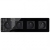 Viervoudig Glazen Glans Zwart Stopcontact Viervoudig Afdekraam En 4 X Enkel Stopcontact MIUUN