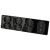 Viervoudig Glazen Glans Zwart Stopcontact Viervoudig Afdekraam En 4 X Dubbel Stopcontact MIUUN