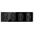 Viervoudig Glazen Glans Zwart Stopcontact Viervoudig Afdekraam En 4 X Dubbel Stopcontact MIUUN