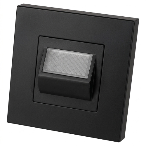 LED-Vloer En Traplamp Set Met Kunststof Afdekraam LINEA Zwart MIUUN