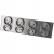 Viervoudig Stopcontact Glas Grijs Set Viervoudig Afdekraam En 4 X Dubbel Stopcontact MIUUN