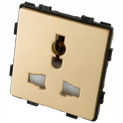 Module Universeel Stopcontact PL UK US EU Elektrisch Goud Voor Afdekramen MIUUN