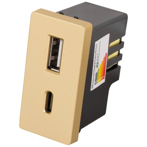Module Snelle Dubbele USB-Lader Type A+C 20 WAT Goud Voor Afdekramen MIUUN