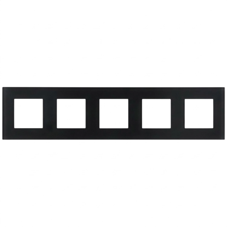 Mat Glazen Afdekraam Vijfvoudig Zwart Verticaal Horizontaal Voor Modules MIUUN