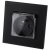 Stopcontact Glas Mat Met Klep Met Aardpen En Aarding Zwart MIUUN