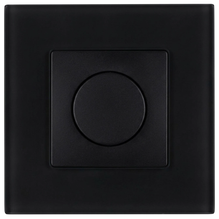 Schakelaar Draaibare Lichtdimmer Glazen Mat Zwart MIUUN