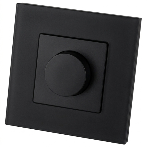 Schakelaar Draaibare Lichtdimmer Glazen Mat Zwart MIUUN