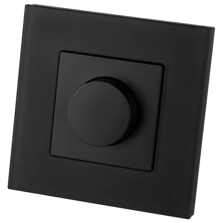 Schakelaar Draaibare Lichtdimmer Glazen Mat Zwart MIUUN
