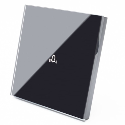 Afdekraam Touchpaneel Beldrukker Glas Zwart Voor Beldrukkermodule