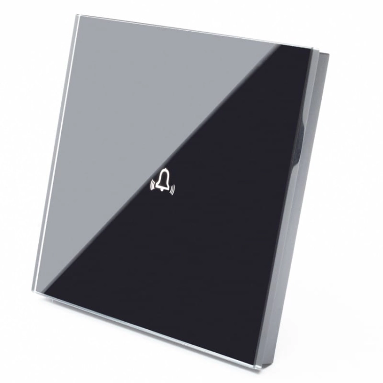 Afdekraam Touchpaneel Beldrukker Glas Zwart Voor Beldrukkermodule