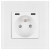 Matglazen Stopcontact + Dubbele USB C+C-Lader 20W Wit MIUUN