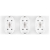 Drievoudig Matglazen Schuko-Stopcontact Wit Drievoudig Afdekraam En 3 X Stopcontact