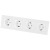 Viervoudig Stopcontact Glazen Mat Schuko Wit Viervoudig Afdekraam En 4 X Stopcontact