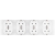 Viervoudig Stopcontact Glazen Mat Schuko Wit Viervoudig Afdekraam En 4 X Stopcontact