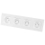 Viervoudig Stopcontact Glazen Mat Wit Viervoudig Afdekraam En 4 X Stopcontact MIUUN