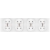 Viervoudig Stopcontact Glazen Mat Wit Viervoudig Afdekraam En 4 X Stopcontact MIUUN