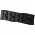 Viervoudig Stopcontact Zwart Set PVC Viervoudig Afdekraam 4 X Dubbel Stopcontact MIUUN