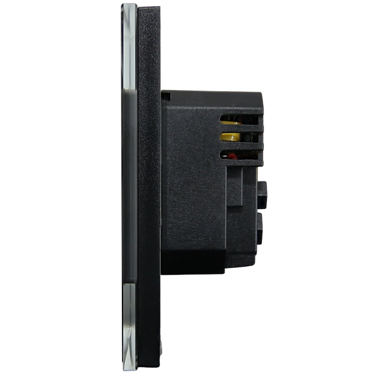 Stopcontact Glazen Mat Met Aardpen + Dubbele USB A+C-Lader 20W MIUUN