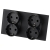 Stopcontact Viervoudig Glazen Mat Schuko Zwart En Tweevoudig Afdekraam 2 X Stopcontact
