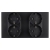 Stopcontact Viervoudig Glazen Mat Schuko Zwart En Tweevoudig Afdekraam 2 X Stopcontact