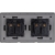 Stopcontact Dubbel Glazen Mat Zwart En Tweevoudig Afdekraam 2 X Stopcontact MIUUN
