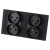 Stopcontact Viervoudig Glazen Mat Zwart En Tweevoudig Afdekraam 2 X Stopcontact MIUUN